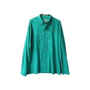 Blue Fishing World Wide Sportsman Mens  Lg Button Vented Long Sleeve Shirt Teal
